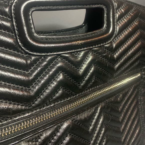 Maje PARIS Zig Zag Quilted Leather Tote - Picture 6 of 12